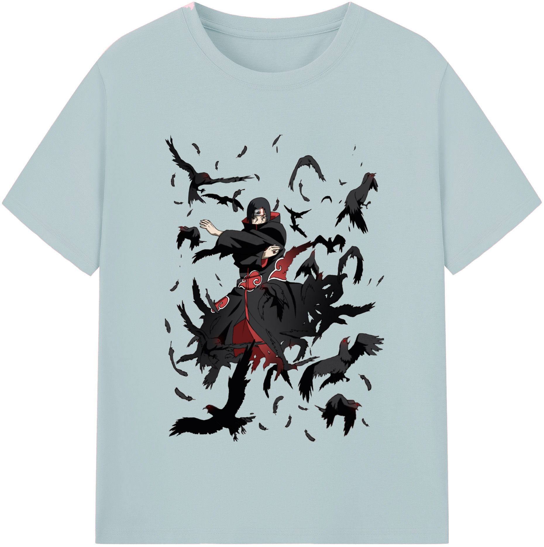 （画像用） NARUTO -ナルト- うちは イタチ Uchiha Itachi 綿100％半袖Tシャツ（フロントプリント）